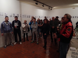 Otvaranje izložbe "Pariške noćne more" Stipana Tadića u Galeriji Zilik u Karlovcu 5. studenog 2015. godine. Foto: Marin Bakić