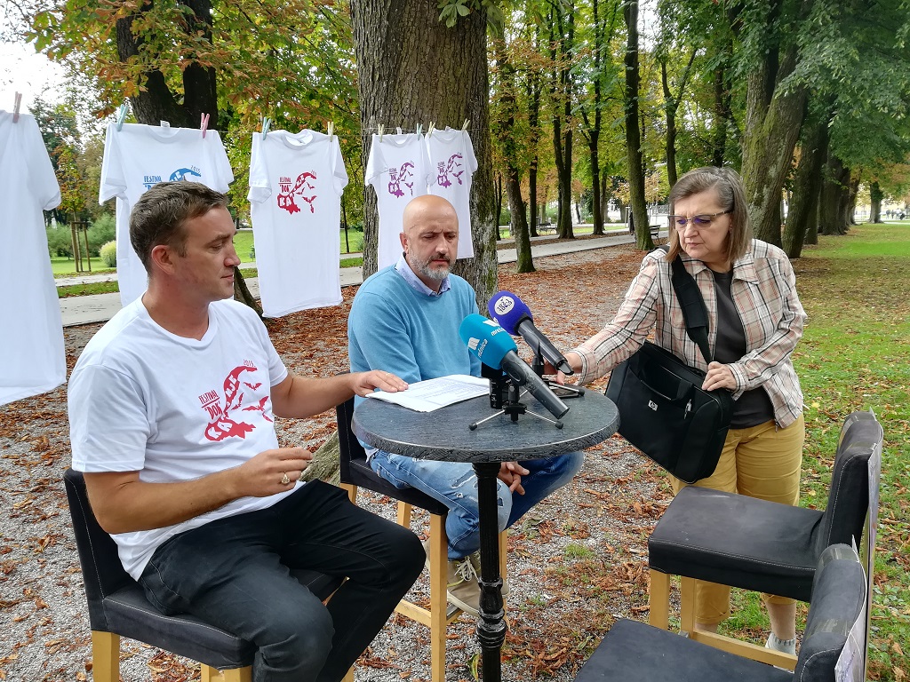 Nikola Vukmanić, Damir Mateljan, Vesna Horvat, Karlovac, 4. 9. 2018. Foto Marin Bakić